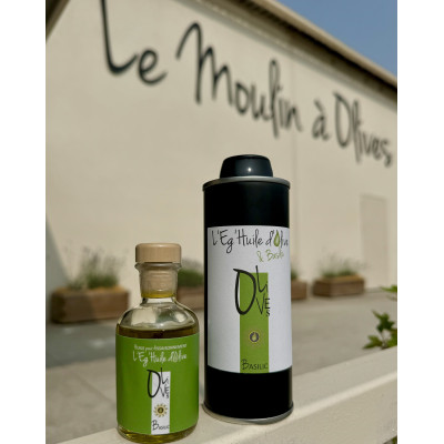Huile extraite d'Olive & Basilic - Mignonnette