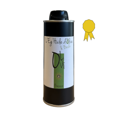 Huile extraite d'Olive & Basilic - Bidon métal