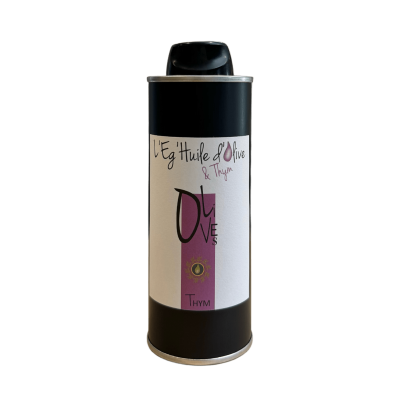 Huile extraite d'Olive & Thym de Provence - Bidon métal