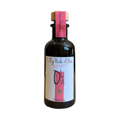 Huile extraite d'Olive & Gingembre - Bouteille en verre