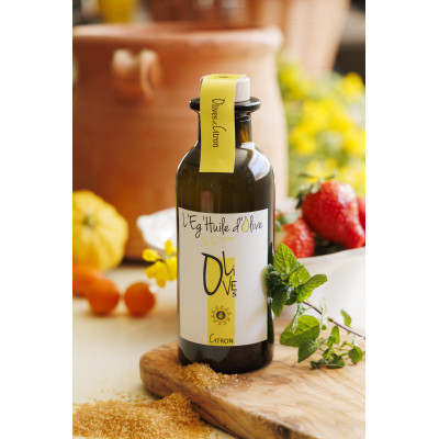 Huile extraite d'Olive & Citron - Bouteille en verre
